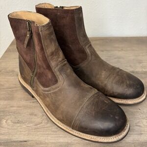 UGG DALVIN GRIZZLY LEATHER SUEDE SHEARLING ANKLE MEN'S BOOTS SIZE US 12 EU 45.5